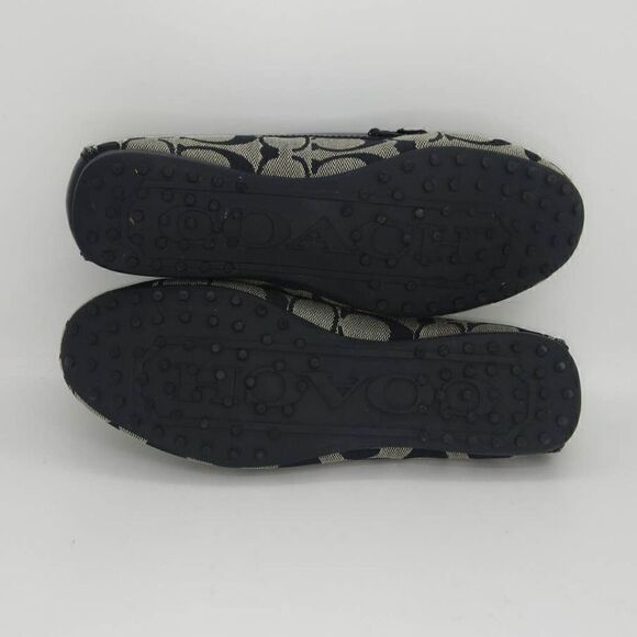 Coach Frida Signature Logo Womens Pre-owned Slip-on Black/White Flats - sz. 6B - Picture 6 of 7